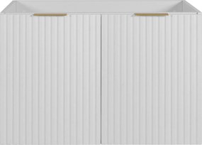 Szafka łazienkowa z drzwiami, Biały + złoty uchwyt, 80 x 57 x 46 cm