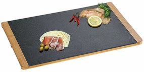 Kesper 38131 Taca do serwowania z łupka/bambusa,45 x 30 x 1,5 cm