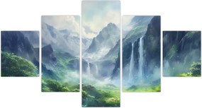 Obraz - Dolina wodospadów (125x70 cm)