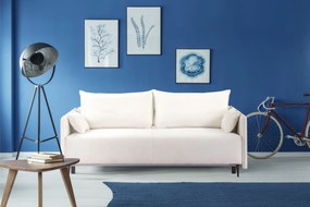 Masseno Sofa ARNO z funkcją spania i pojemnikiem na pościel, Rozkładana sofa - Beżowy, SORRISO 6