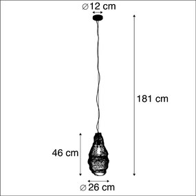Orientalna lampa wisząca złota - Nidum RomboWiejski/ Rustykalny / Vintage Oswietlenie wewnetrzne