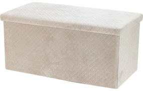 Taboret ze schowkiem Visby, 76 x 38 x 38 cm, aksamitne wykończenie