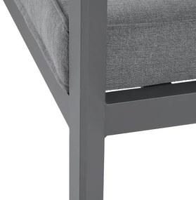Narożnik aluminiowy VANCOUVER dla 5 osób (szaro)