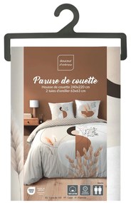 Biało-beżowa bawełniana pościel dwuosobowa 240x220 cm Natacha – douceur d'intérieur