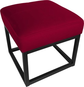 Pufa MAX tkanina Welur loft ławka podnóżek metal : Kolor Stelaża - Czarny , Kolor tkaniny - VELVET - MG31, Typ tkaniny - Velvet