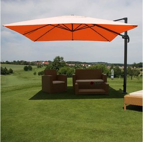 Obrotowy parasol wspornikowy MCW-A96 III,  terakota bez stojaka, obrotowy