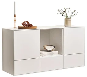 Biała niska komoda wisząca 135x68 cm Edge by Hammel – Hammel Furniture