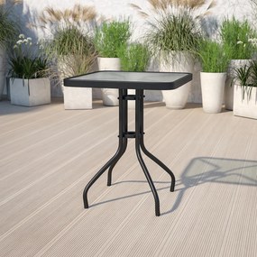 Mały stół balkonowy Glaster 60 cm szklany, kwadratowy