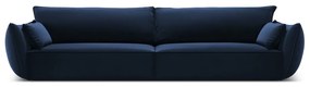 Ciemnoniebieska aksamitna sofa 248 cm Vanda – Mazzini Sofas
