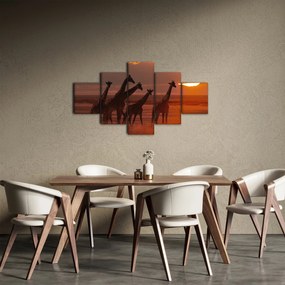 Obraz - Żyrafy na afrykańskiej sawannie (125x70 cm)