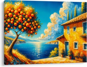 Obraz - Dom z pomarańczami II. (70x50 cm)
