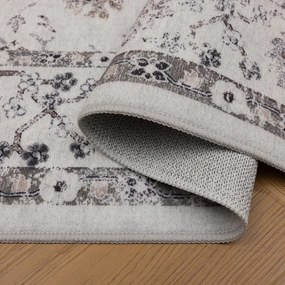 Dywan vintage INKA Floral z Efektem Postarzenia Kremowy koło 200 cm x 200 cm