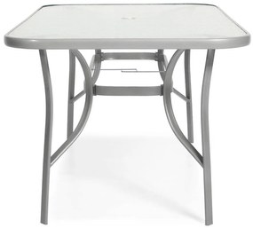 Zestaw tarasowych mebli obiadowych Malaga Light 6 osób szary