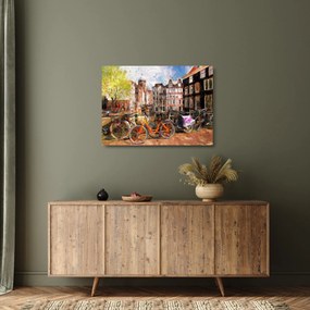 Obraz na szkle - Amsterdam, malarstwo (70x50 cm)