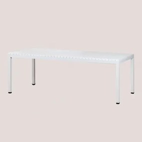 Prostokątny Stół Jadalniany Z Aluminium (210x100 Cm) Marti Gardenia Biel - Sklum