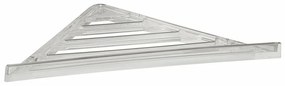 GEDY FL80 półka narożna do prysznica, 23 x 3 x 23cm, ABS/przezroczysta