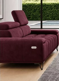 Sofa trzyosobowa z regulowanymi zagłowkami Palladi 3 - wygodna kanapa z możliwością elektrycznie wysuwanego siedziska
