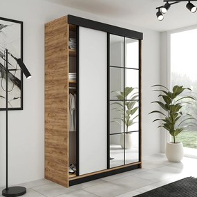 Szafa Przesuwna LAMARO 167 Dąb Craft/Biały