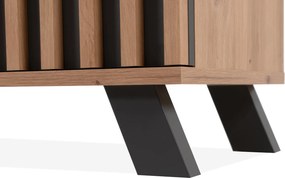 Stolik kawowy z lamelami Medan dąb artisan/antracyt