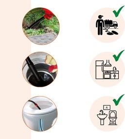 Zestaw do czyszczenia rur Premium, 15m, czarna Jurhan