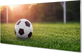 Szklany Panel Piłka w Świetle Bramki