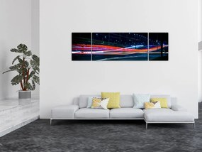 Obraz miasto nocą (170x50 cm)