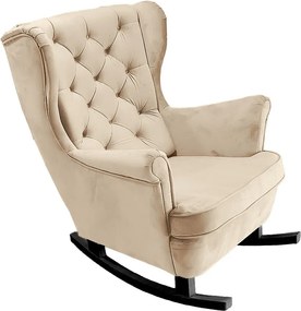 Fotel Relax z Tapicerowanym Siedzeniem i Podłokietnikami, Fotel TV 102x81x95cm Beżowy_29803