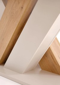 Stół do Jadalni Rozkładany płyta kaszmir/dąb cremona 160-200/90/77 BRANDON