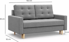 Sofa Victoria z funkcją spania i pojemnikiem na pościel – nowoczesna i elegancka