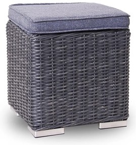 Szary zestaw ogrodowych mebli wypoczynkowych ze sztucznego rattanu dla 9 osób Montreal – Rojaplast