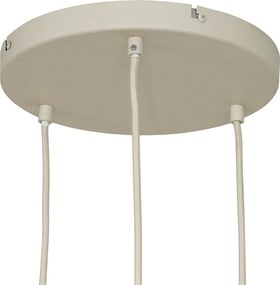 Retro Lampa wisząca beżowa z matowym szkłem 3-punktowa - Fedde