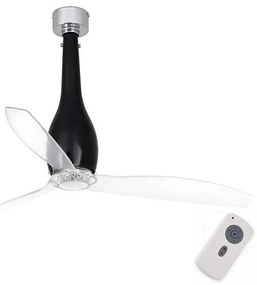FARO 32002 - Wentylator sufitowy ETERFAN czarny/przezroczysty pr. 128 cm + DO
