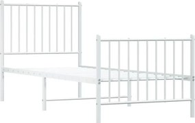 Pojedyncze metalowe łóżko w kolorze białym 90x200 cm N9-M46