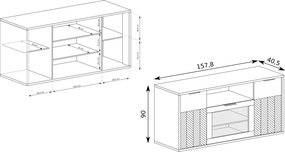 Komoda CARINI 158 cm do Salonu Sypialni Dąb