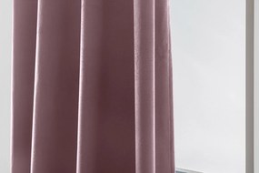 Jasnofioletowa zaciemniająca zasłona VELVET 140x270 cm Zawieszanie: Taśma z wiązaniami