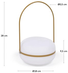 Lampa zewnętrzna z żółtym uchwytem Kave Home Tea