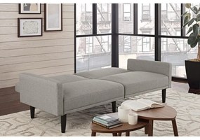 Jasnoszara sofa rozkładana 198 cm – Støraa