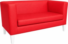 Sofa Monaco : Kolor nogi - Biała, Kolor tkaniny - EKO-SKÓRA - 15D, Typ tkaniny - Eko-skóra , Wysokość nogi - 20 cm
