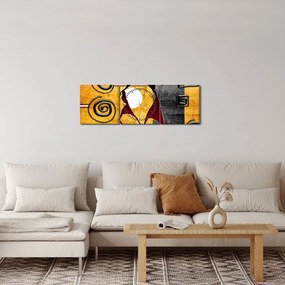 Obraz - Malarstwo starożytne (z zegarem) (90x30 cm)