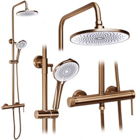 Zestaw natryskowy Rea Foss Clif Miedź Szczotkowana