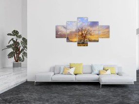 Obraz - Pejzaż ze słonecznikami (125x70 cm)