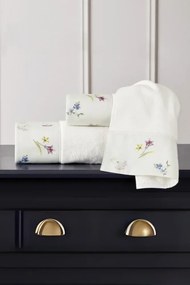 Podarunkowy zestaw ręczników BROCADE, 3 szt Biały Zestaw (ręcznik 30x50cm, ręcznik 50x100cm, ręcznik 75x150cm)