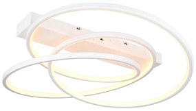 Biała lampa sufitowa LED ze ściemniaczem 49x64 cm Darvin – Trio