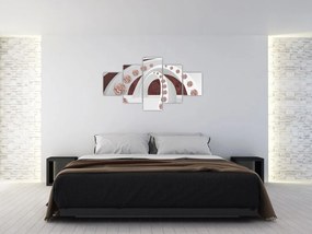Obraz - Chmury 3D z kwiatami (125x70 cm)