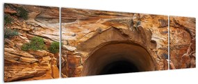 Obraz - tunel w skale (170x50 cm)