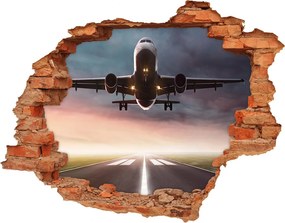 Fototapeta dziura na ścianę Startujący samolot
