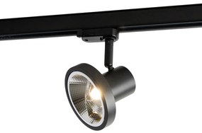 Inteligentny system szynowy z 5 reflektorami czarny prawy w tym LED 3-fazowy - Iconic Jeany Nowoczesny Oswietlenie wewnetrzne