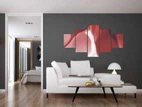 Obraz - Czerwony abstrakcyjny kwiat N⁰3 (125x70 cm)