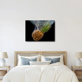 Obraz na szkle - ananas w wodzie (70x50 cm)