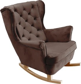 Fotel Relax z Tapicerowanym Siedzeniem i Podłokietnikami, Fotel TV 102x81x95cm Brązowy_29815